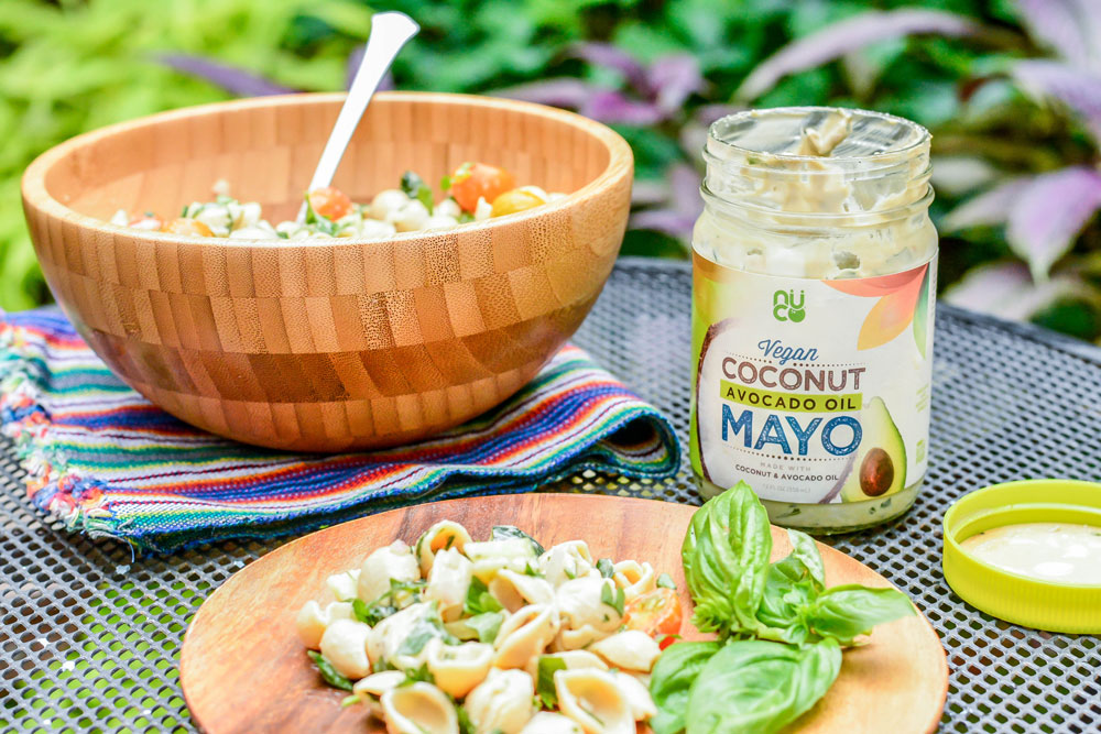 Chickpea Pasta Salad with Vegan Basil Mayo – NUCO Online Store