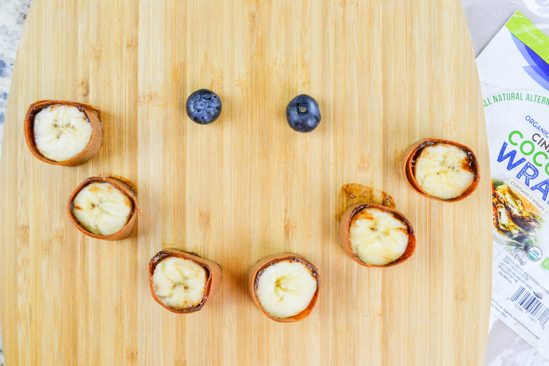Coconut Wrap Banana Sushi Rolls