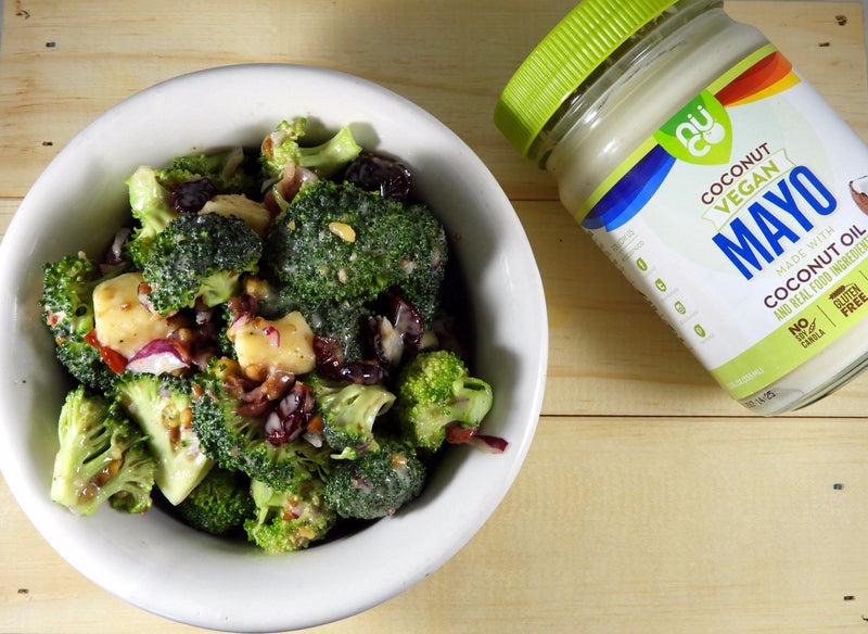 Vegan Mayo Dressing with Walnut Broccoli Salad