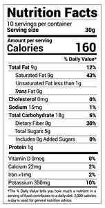 Gluten Free and Grain Free Cereal. Plant based 100% made from organic coconuts.